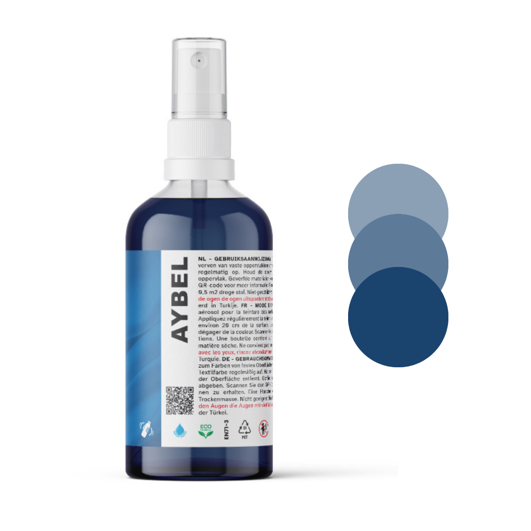 Marineblaues Textilfarbspray