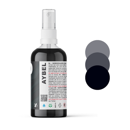 Schwarzes Textilfarbspray